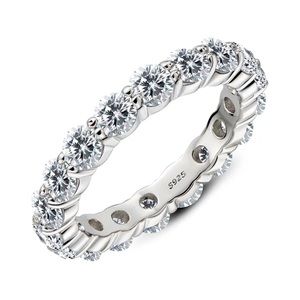 4mm Simulated Diamond Eternity Band Size 6.25, 6.5